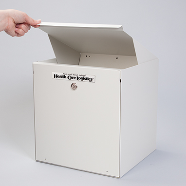 Health Care Logistics Locking Refrigerator Storage Box, Small
