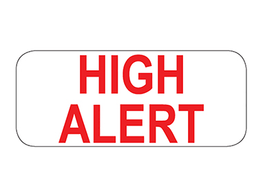 Flag Label - High Alert Double Check