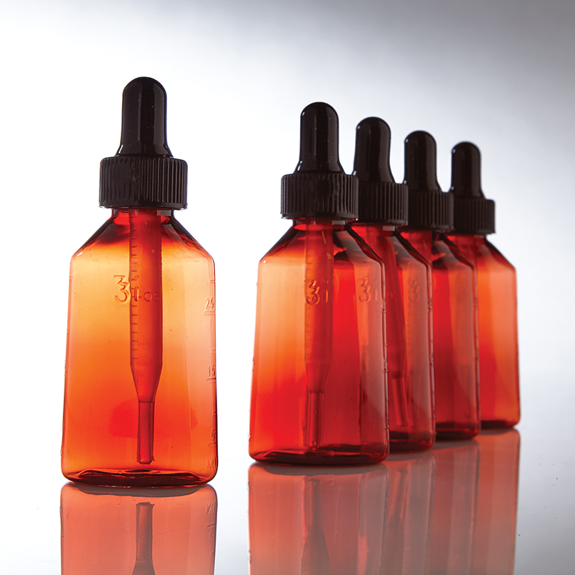 1-Oz. Amber Bottles with Droppers