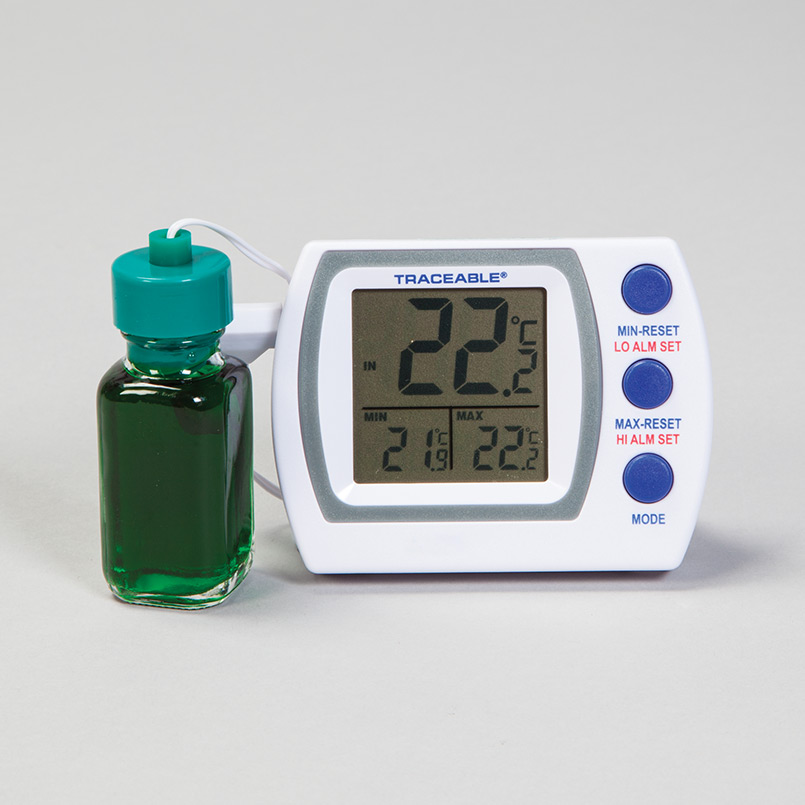 Traceable Refrigerator/Freezer Digital Thermometer with Bottle