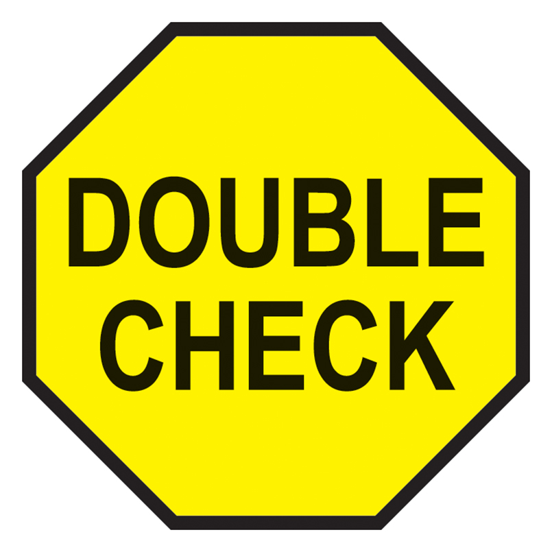 Item 18586 - Double Check Labels