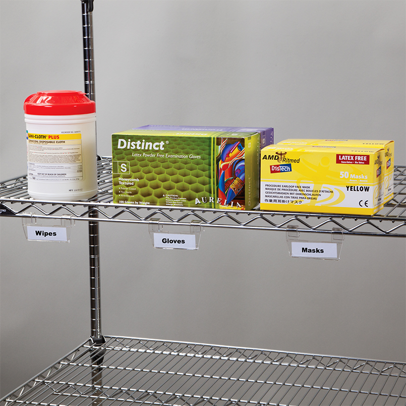 Item 18858 Wire Shelf Tag Holders, Shelf Labels For Wire Shelving