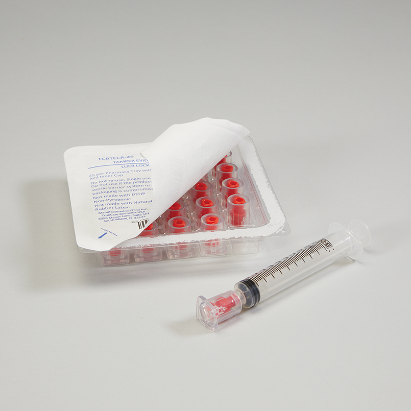 Item 20866-31 - Sterile TrueCare Biomedix Tamper-Evident Luer Lock Syringe  Caps, Case