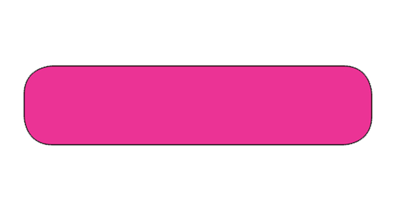 Item 2204 - Blank Rectangle Labels, 1⅝ x ⅜, High Visibility Pink