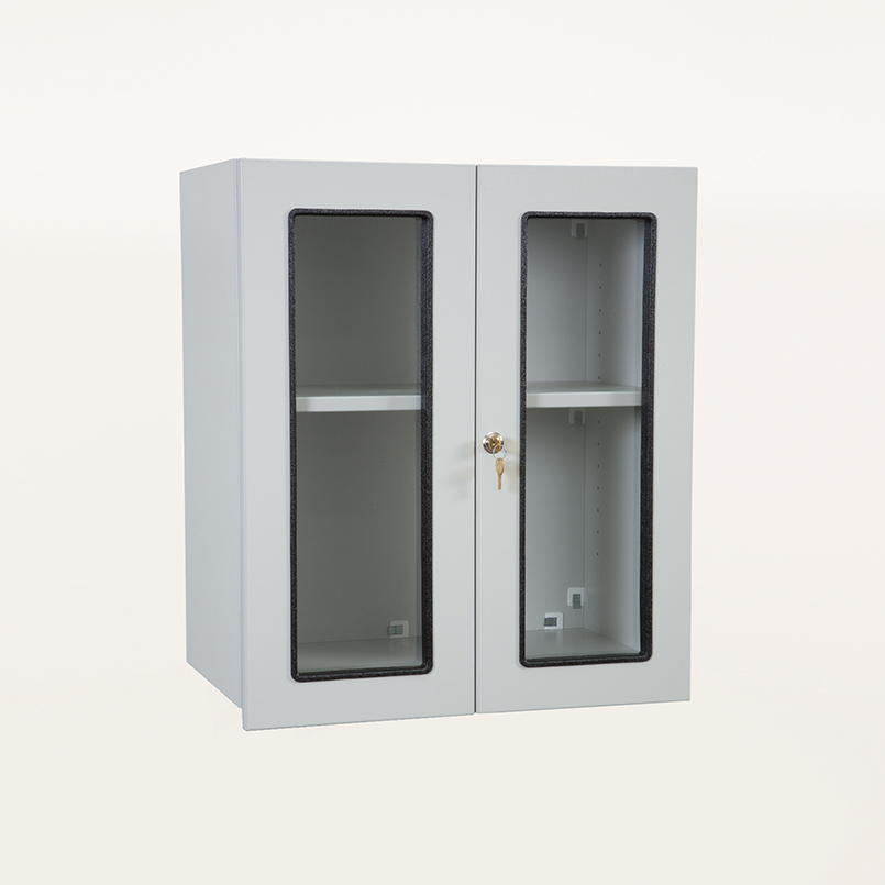 Item 5064 Wall Cabinet With Windows And Lock 24 Inch - 24 Inch Wall Cabinet With Glass Doors