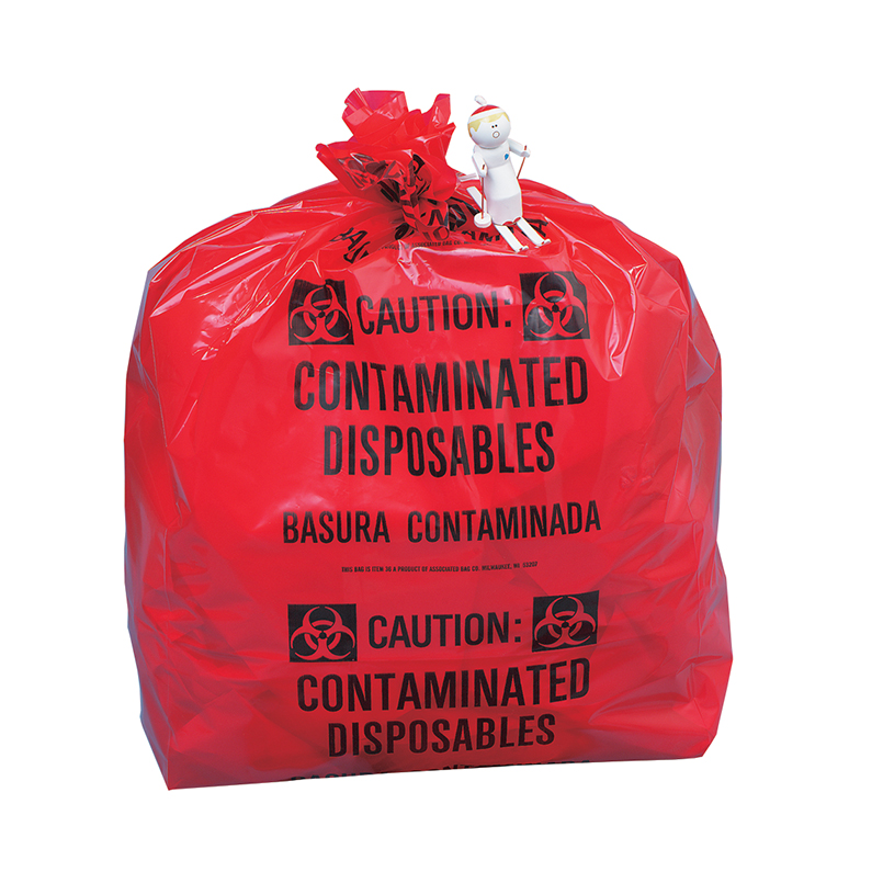 Emergency Zone LLDPE Biohazard Waste Disposable Bag. 20-30 Gallon, 30
